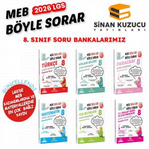 Sinan Kuzucu 8. Sınıf 2026 - 6 Kitap LGS MEB BÖYLE SORAR SORU BANKASI SETİ ( 2026 LGS )