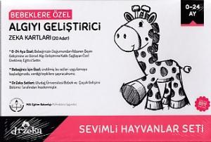 Bebeklere Özel Algıyı Geliştirici Zeka Kartları - Sevimli Hayvanlar Seti 0-24 Ay