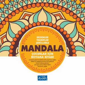 Desenler Tezhipler Şekillerle Mandala - Sarı Kitap - Çocuklar İçin Boyama Kitabı