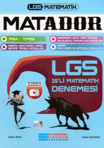 Evrensel LGS Matador Matematik Video Çözümlü Deneme Sınavı 15 Adet (Yeni)