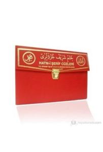 Kur'an-ı Kerim 30 Cüz Hatim Seti (Rahle Boy Çantalı Kırmızı Kapak Kod: 102)