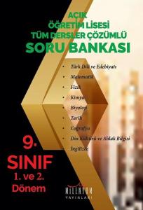 Milenyum Yayınları Açıköğretim Lisesi 9. Sınıf Tüm Dersler Çözümlü Soru Bankası (Yeni)