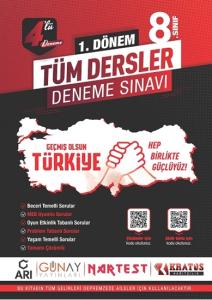 Nartest Yayınları 8. Sınıf 1. Dönem 4 Lü Tüm Dersler Kamp Denemesi