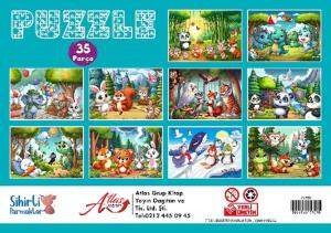 Puzzle 35 Parça 10 Çeşit 10’lu Paket