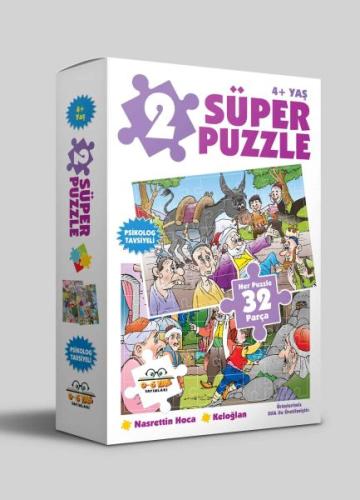 2 Süper Puzzle - Nasrettin Hoca Keloğlan +4 Yaş Kolektif