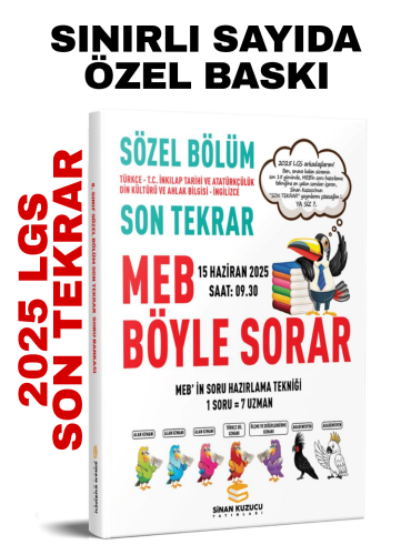 2025 LGS SON TEKRAR SÖZEL SORU BANKASI