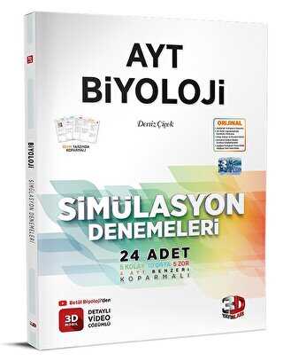 3D Yayınları 2023 AYT 3D Biyoloji Simülasyon Denemeleri