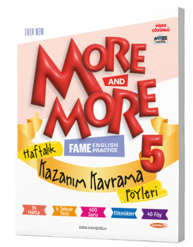 5 MORE&MORE HAFTALIK KAZANIM KAVRAMA FÖYLERİ (40 FÖY)