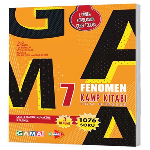 Fenomen Yayınları 7.Sınıf Tüm Dersler Kamp Kitabı (1. Dönem)