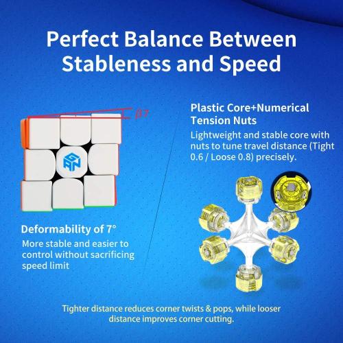 Gan 356 Rs 3x3 Profesyonel Rubik Küpü Stickerless Puzzle Speed Cube