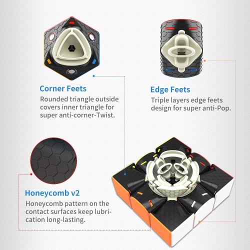 Gan 356 Rs 3x3 Profesyonel Rubik Küpü Stickerless Puzzle Speed Cube