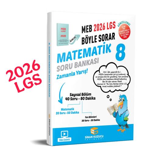 Sinan Kuzucu 8. Sınıf 2026 Lgs Meb Böyle Sorar MATEMATİK Soru Bankası Video Çözümlü