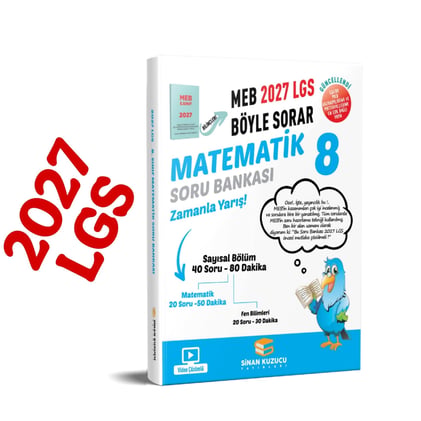 8. Sınıf 2027 Lgs Meb Böyle Sorar MATEMATİK Soru Bankası Video Çözümlü