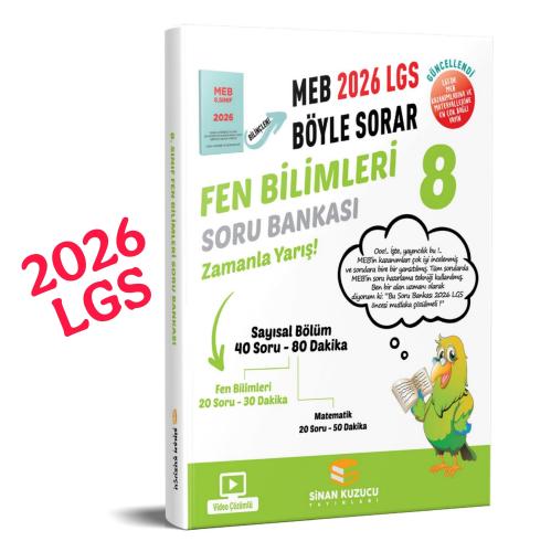 Sinan Kuzucu  8. Sınıf 2026 Lgs Meb Böyle Sorar FEN BİLİMLERİ Soru Bankası Video Çözümlü
