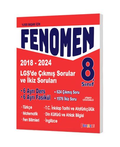 8 FENOMEN LGS ÇIKMIŞ SORULAR VE İKİZ SORULARI SETİ(6 KİTAP) Fenomen Ko