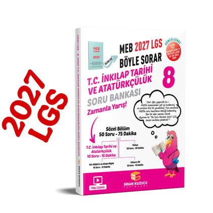 8. Sınıf 2027 Lgs Meb Böyle Sorar T.C. İNKILAP TARİHİ VE ATATÜRKÇÜLÜK Soru Bankası Video Çözümlü