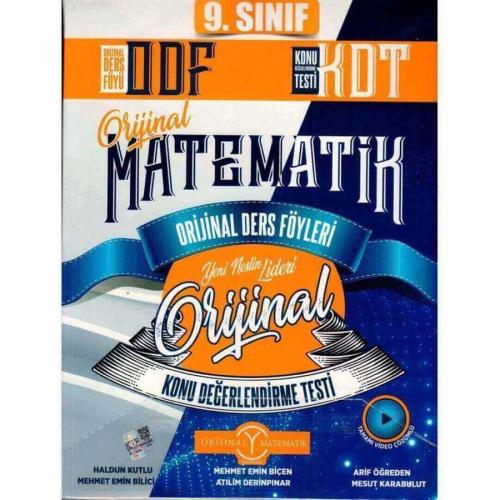 9. Sınıf Matematik ODF KDT Orijinal Ders Föyleri Konu Değerlendirme Testleri