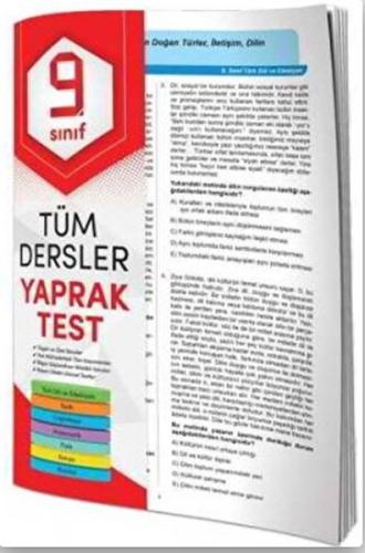 9. Sınıf Tüm Dersler Yaprak Test