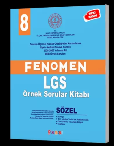 Fenomen 8 MEB Sözel Örnek Sorular