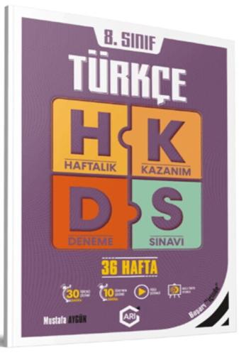 Arı Yayıncılık 8. Sınıf Türkçe Arı Haftalık Kazanım Deneme Arı Yayıncı