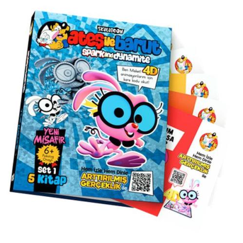 Ateş İle Barut Yeni Misafir Ar (4D) Animasyonlu Kitap Set 1 Alp Türkbi