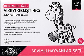 Bebeklere Özel Algıyı Geliştirici Zeka Kartları - Sevimli Hayvanlar Se