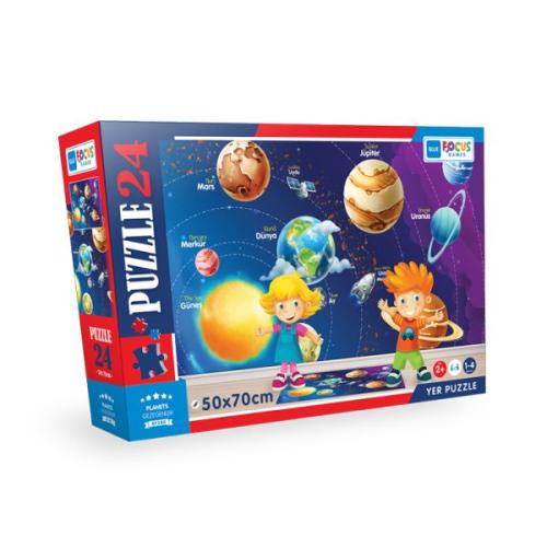 Blue Focus Planets (Gezegenler) - Puzzle 24 Parça %20 indirimli
