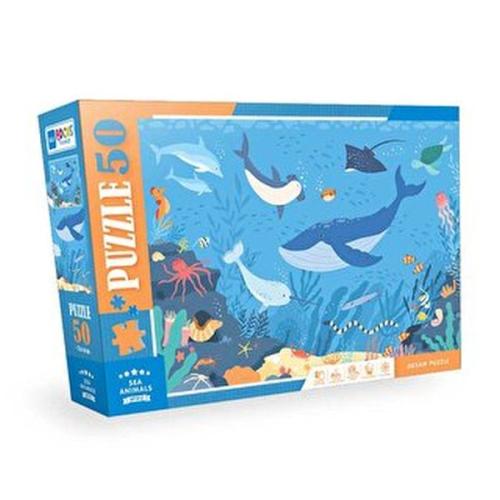 Blue Focus Sea Animals (Deniz Hayvanları) 50 Parça Puzzle