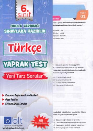 Bulut 6.Sınıf Türkçe Yaprak Test (Yeni) Kolektif