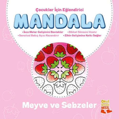 Çocuklar İçin Eğlendirici Mandala - Meyve ve Sebzeler