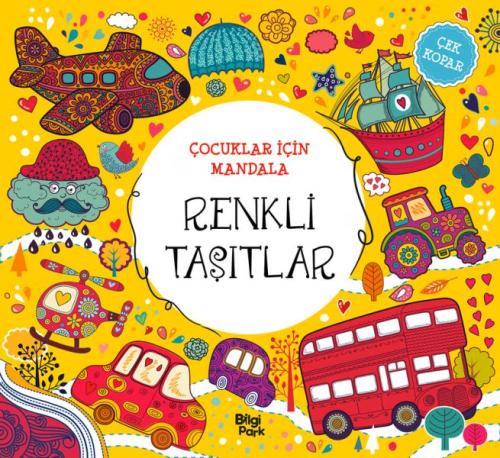 Çocuklar İçin Mandala - Renkli Taşıtlar