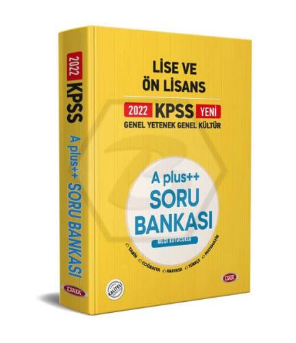 Data 2022 KPSS Genel Yetenek Genel Kültür Lise ve Ön Lisans A Plus++ Soru Bankası