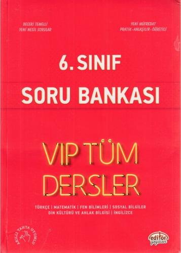 Editör 6. Sınıf VIP Tüm Dersler Soru Bankası Kırmızı Kitap (Yeni)