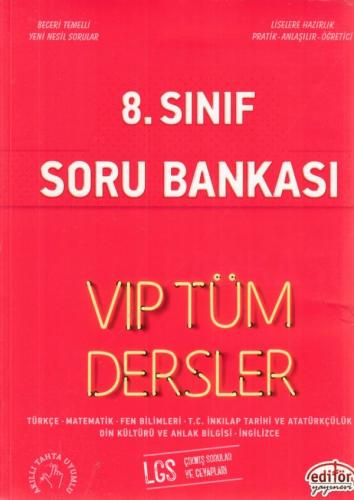 Editör 8. Sınıf VIP Tüm Dersler Soru Bankası Kırmızı Kitap (Yeni)