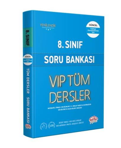 Editör 8. Sınıf VIP Tüm Dersler Soru Bankası Mavi Kitap Kolektıf