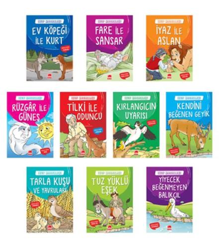 Ezop Masalları  - Büyük Boy 10 Kitap Takım