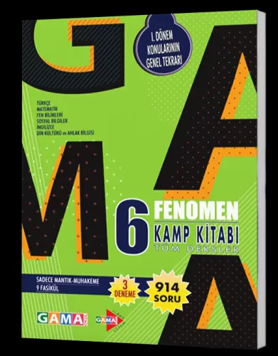 Fenomen Yayınları 6.Sınıf Tüm Dersler Kamp Kitabı (1. Dönem)