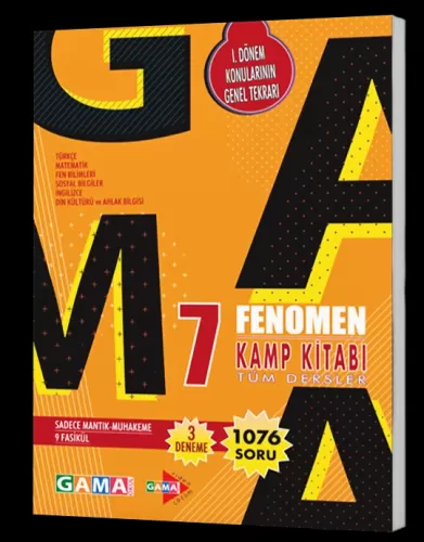 7 FENOMEN KAMP KİTABI TÜM DERSLER SORU BANKASI 1.DÖNEM