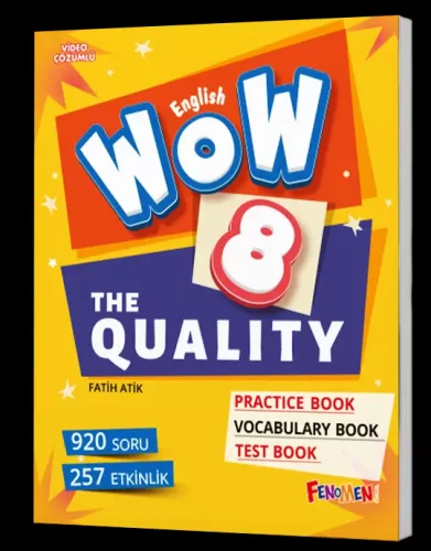 Fenomen Yayınları 8 The Quality + Practice Book + Vocabulary Book + Test Book