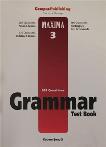 Grammar Test Book - Maxima 3 Kadem Şengül