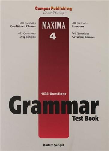 Grammar Test Book - Maxima 4 Kadem Şengül