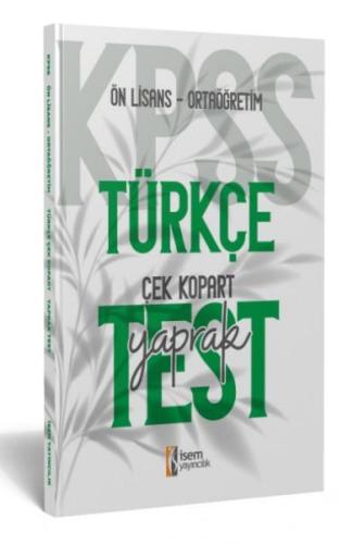 İsem Yayıncılık 2024 Kpss Ortaöğretim-Önlisans Türkçe Çek-Kopart Yaprak Test