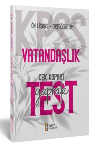 İsem Yayıncılık 2024 Kpss Ortaöğretim-Önlisans Vatandaşlık Çek-Kopart Yaprak Test
