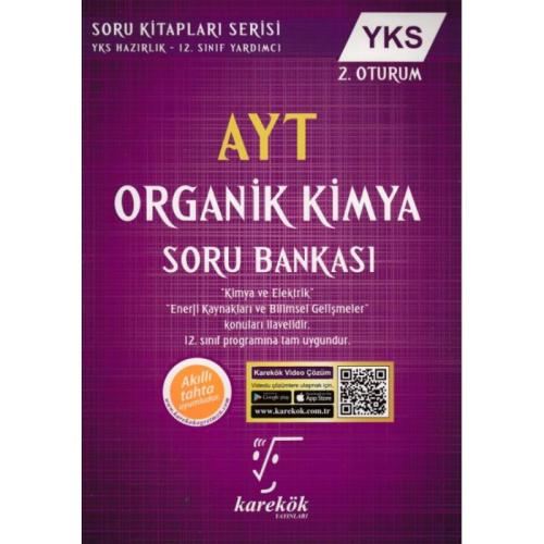 Karekök AYT - YKS 2. Oturum Organik Kimya Soru Bankası (Yeni) Kolektif
