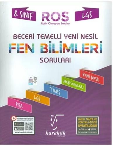 Karekök Yayınları 8. Sınıf LGS Fen Bilimleri ROS Beceri Temelli Yeni Nesil Soru Bankası