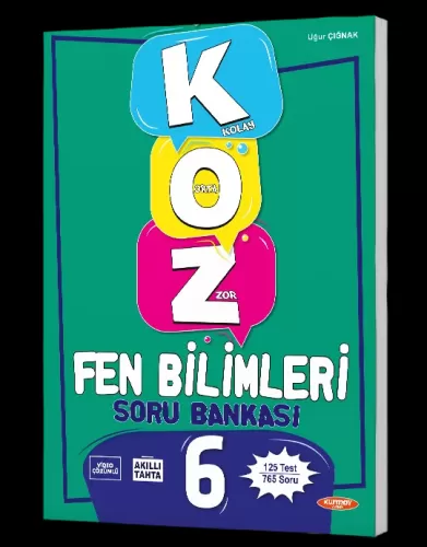 Kurmay Yayınları 6 (Kolay – Orta – Zor) Fen Bilimleri Soru Bankası