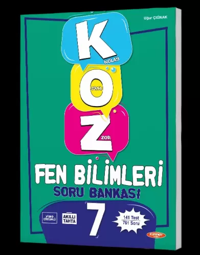 Kurmay Yayınları 7 (Kolay – Orta – Zor) Fen Bilimleri Soru Bankası
