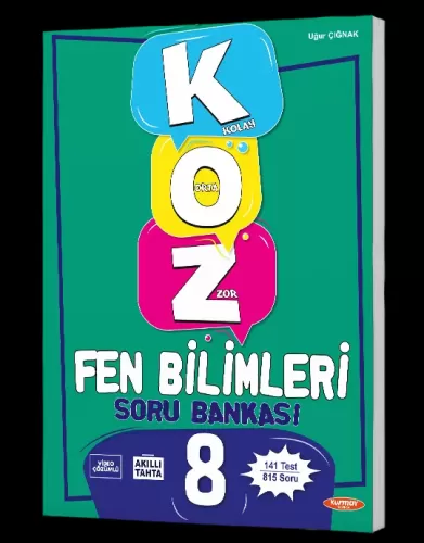 Kurmay Yayınları 8 (Kolay – Orta – Zor) Fen Bilimleri Soru Bankası