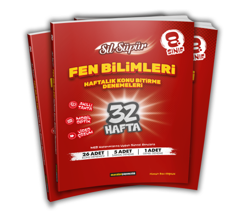 Maraton Yayıncılık 8.Sınıf Sil Süpür Fen Bilimleri Konu Bitirme Deneme