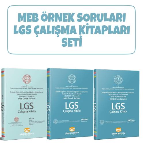 MEB ÖRNEK SORULARI LGS ÇALIŞMA KİTAPLARI SETİ ( SAYISAL - SÖZEL )